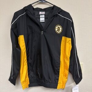 NHL Boston Bruins YOUTH Headliner Quarter zip Jacket - Size: Medium(10-12) New